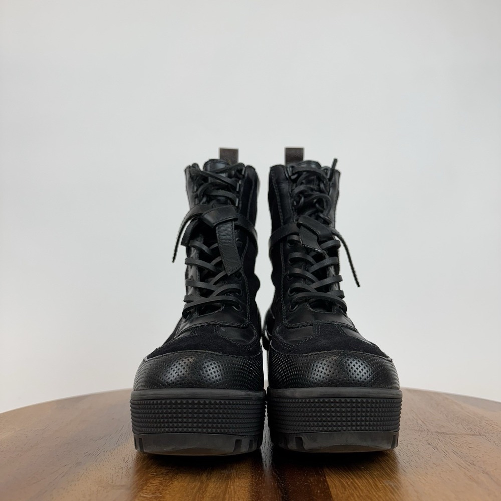 Womens Louis Vuitton Laureate Platform Desert Black Suede Combat Boots Size 36.5 - Picture 3 of 8